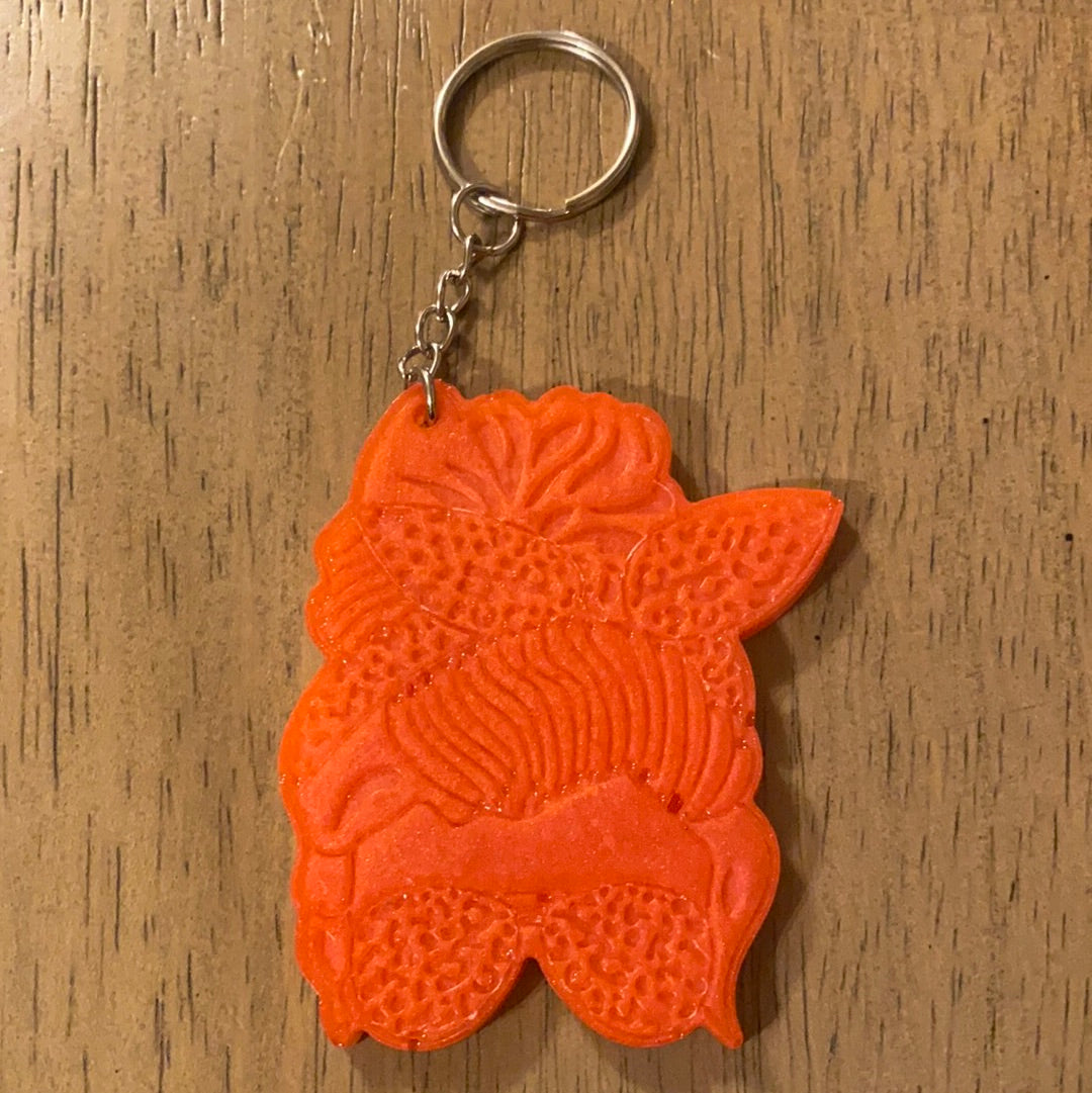 MESSY BUN MOM KEYCHAIN