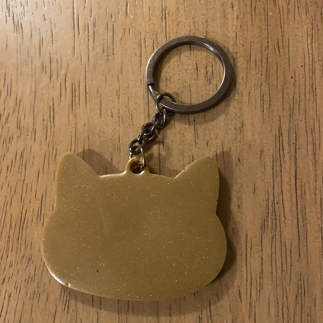 BIG CAT HEAD KEYCHAIN