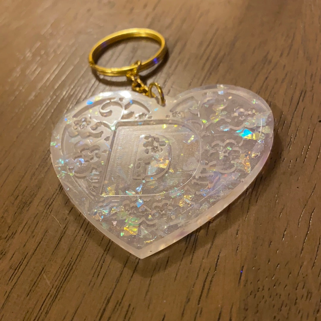 D HEART KEYCHAIN