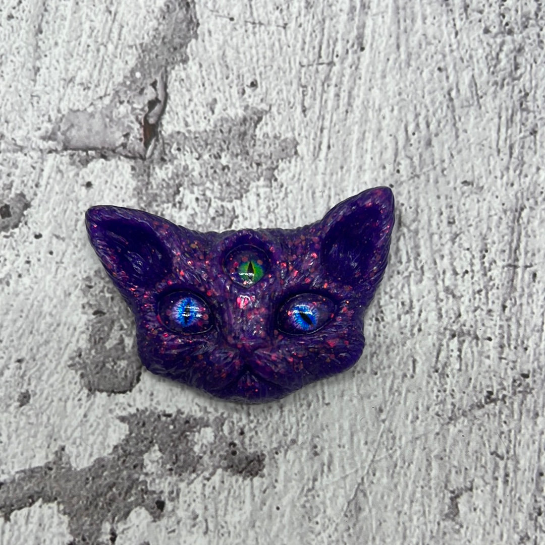 3d 3 eye cat head