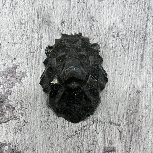 3d geometric lion head