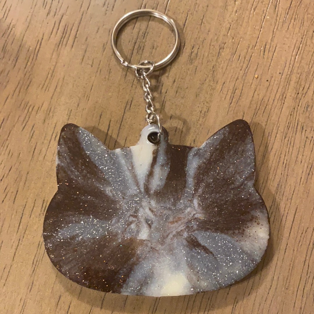 BIG CAT HEAD KEYCHAIN