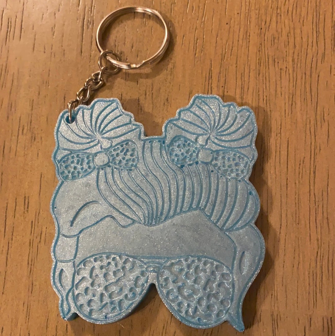 SPACE BUN MOM KEYCHAIN