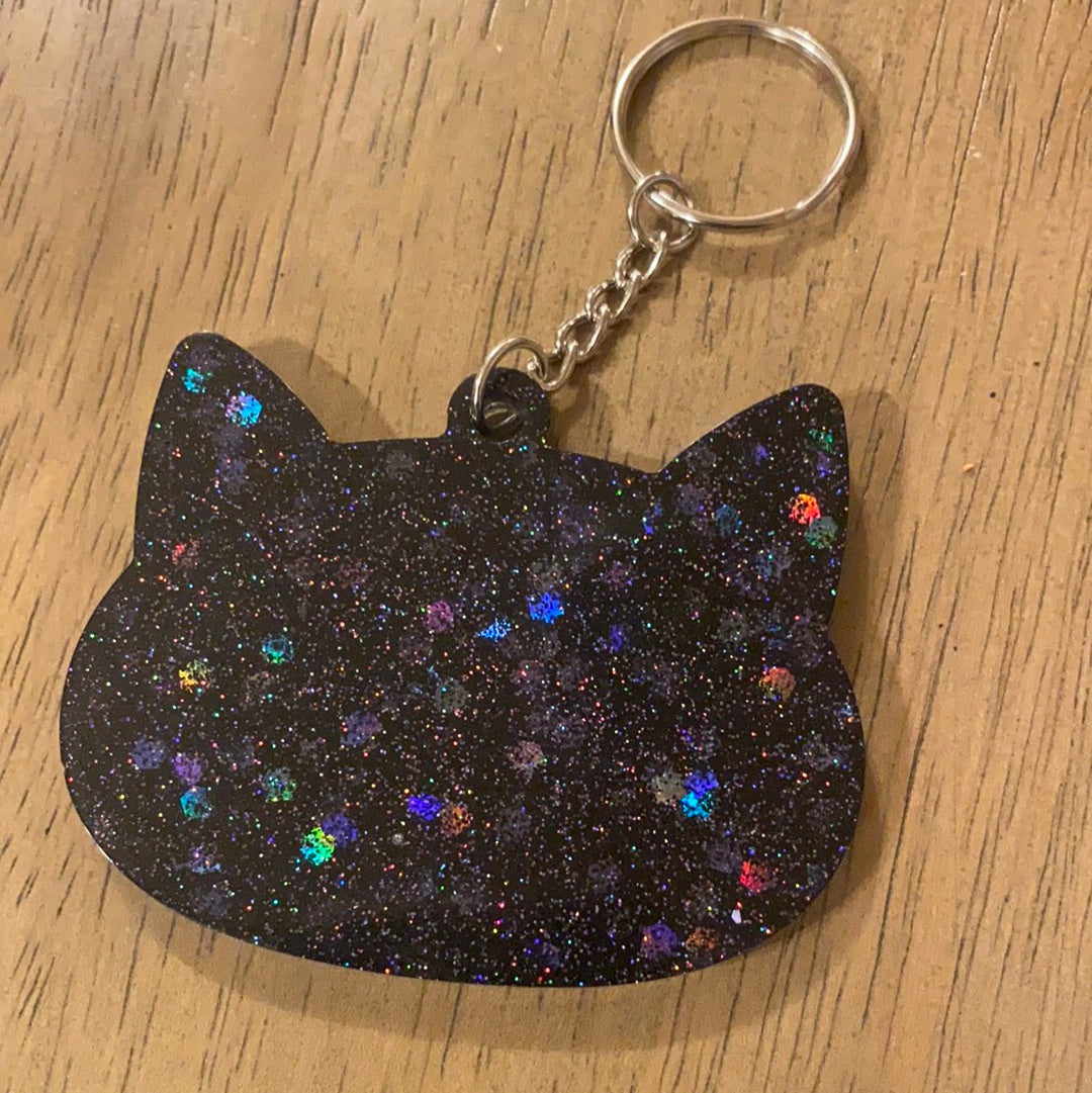 BIG CAT HEAD KEYCHAIN