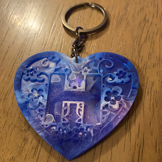 H HEART KEYCHAIN