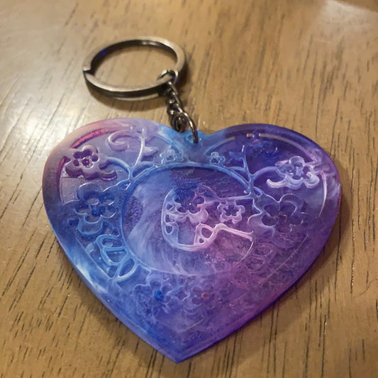 C HEART KEYCHAIN