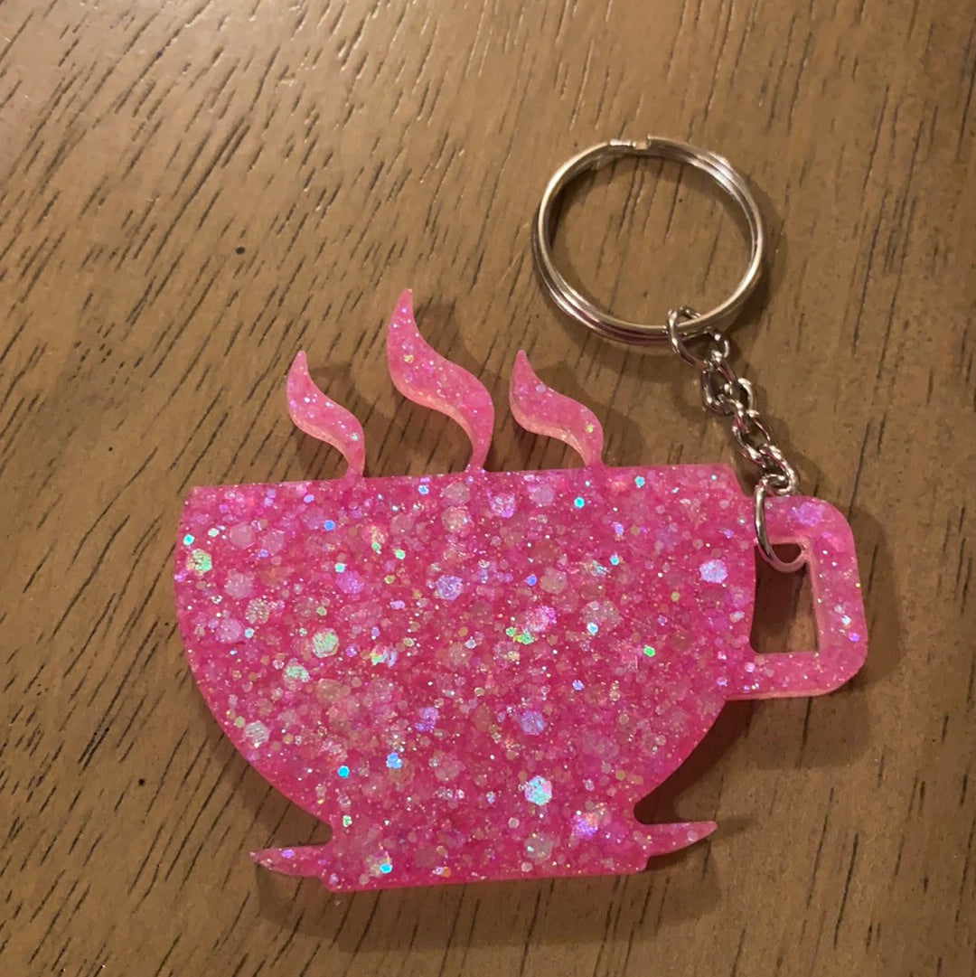 STEAMING MUG KEYCHAIN