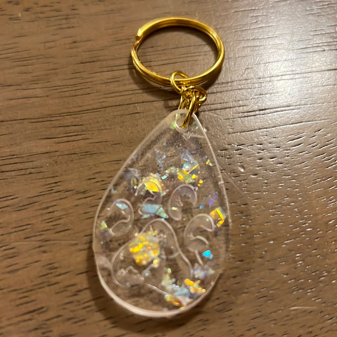 PAW TEARDROP KEYCHAIN