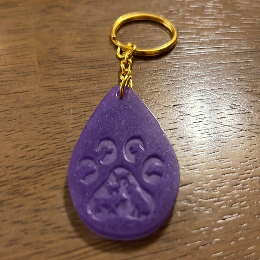 PAW TEARDROP KEYCHAIN