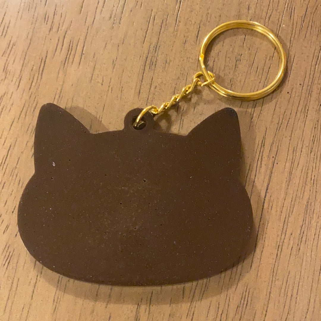 BIG CAT HEAD KEYCHAIN