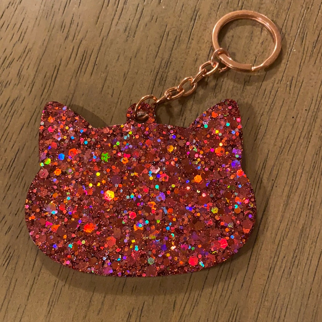 BIG CAT HEAD KEYCHAIN