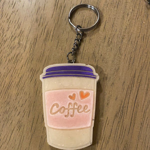 COFFEE HEART CUP KEYCHAIN