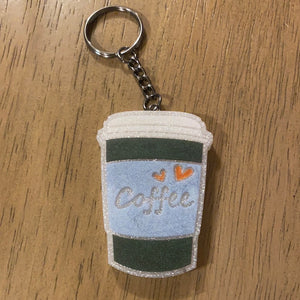 COFFEE HEART CUP KEYCHAIN