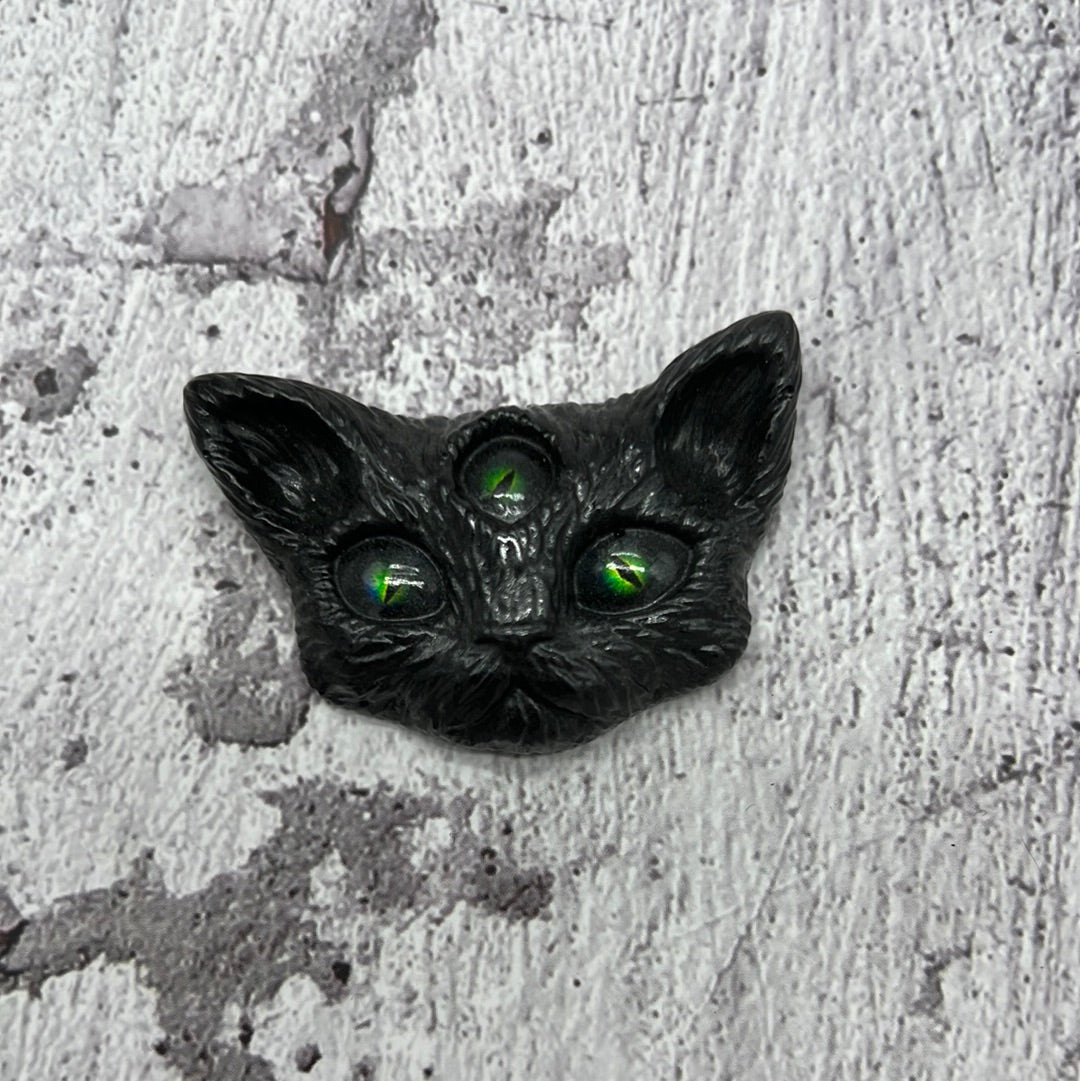 3d 3 eye cat head