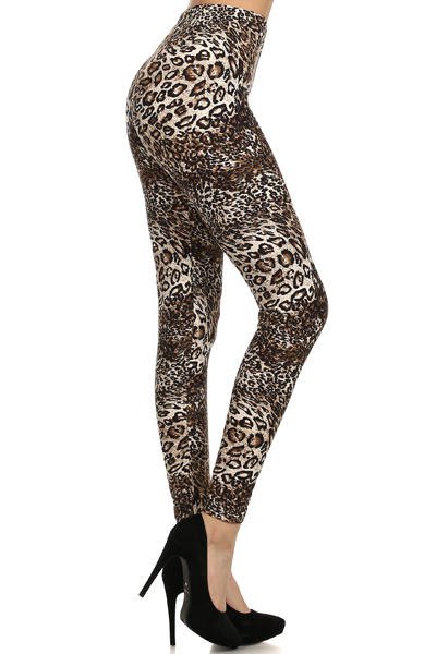 LEOPARD Print Brushed Ankle ONE SIZE Leggings