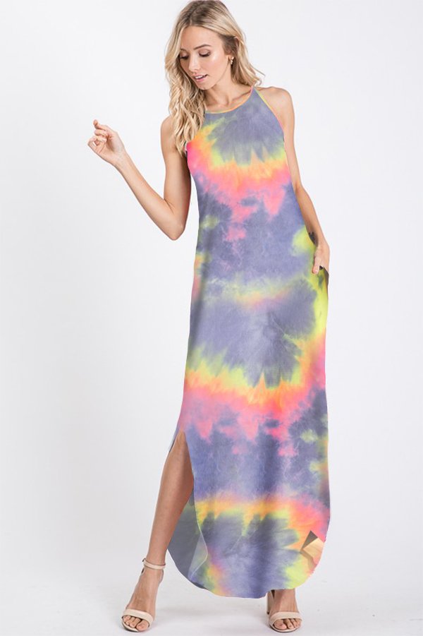 Girls Tie-dye Sleeveless A-line Dress / Uneek / Uneektiedye / 