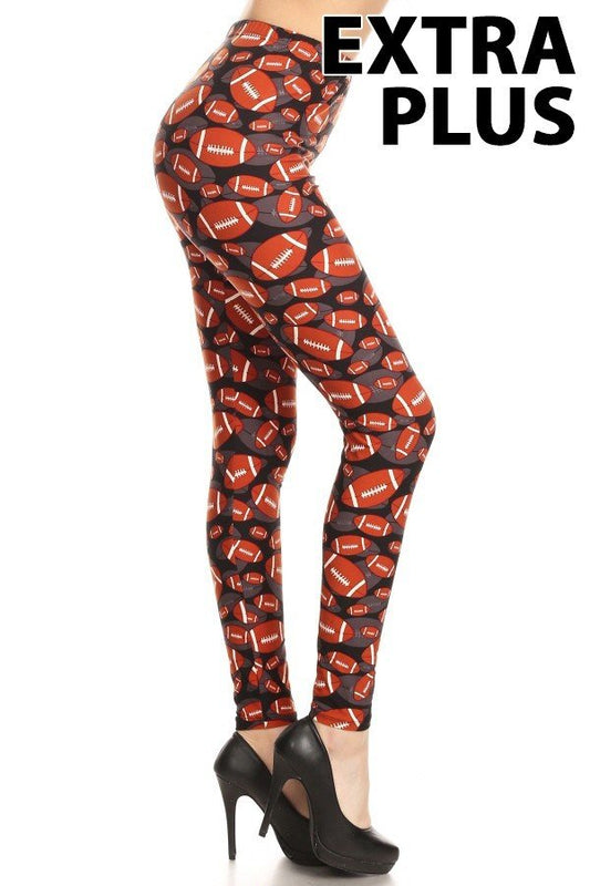 EXTRA PLUS FOOTBALL Printed Leggings 3X4X