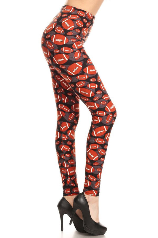 ONE SIZE FOOTBALL Printed Leggings