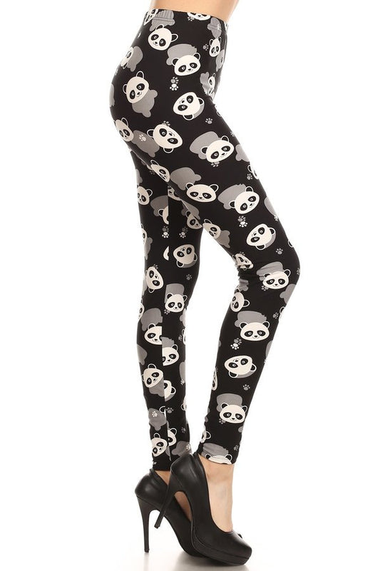 Panda ONE SIZE PRINT LEGGINGS FULL BUTTERY SOFT