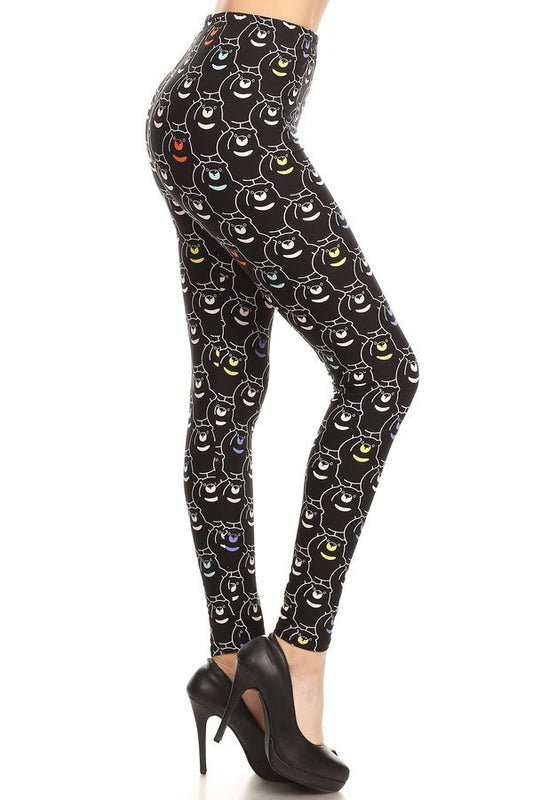 Bear ONE SIZE PRINT LEGGINGS FULL BUTTERY SOFT