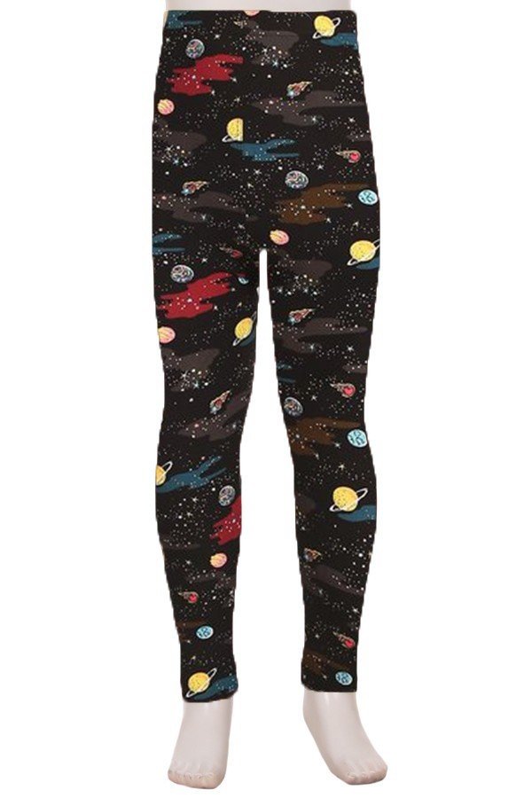 OUTERSPACE Print Brushed Ankle ONE SIZE Leggings