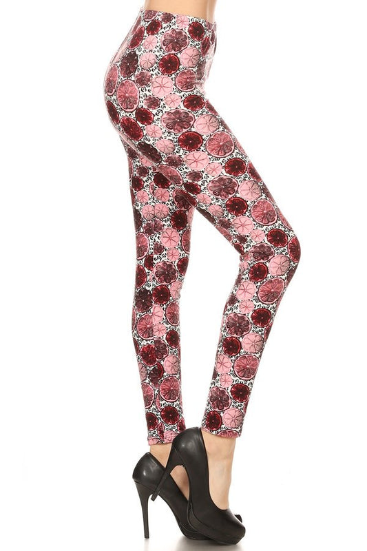 PINK LEMON Print Brushed Ankle ONE SIZE Leggings