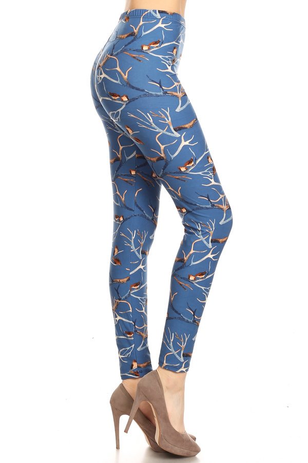 BIRD Print Ankle ONE Size Leggings